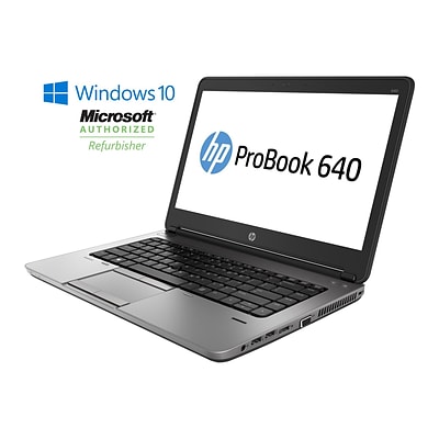 Refurbished HP Probook 640 G1, 14" Laptop, Intel i5, 4210U, 2.6GHz, 16GB, 240GB SSD, DVD, Win 10 Pro