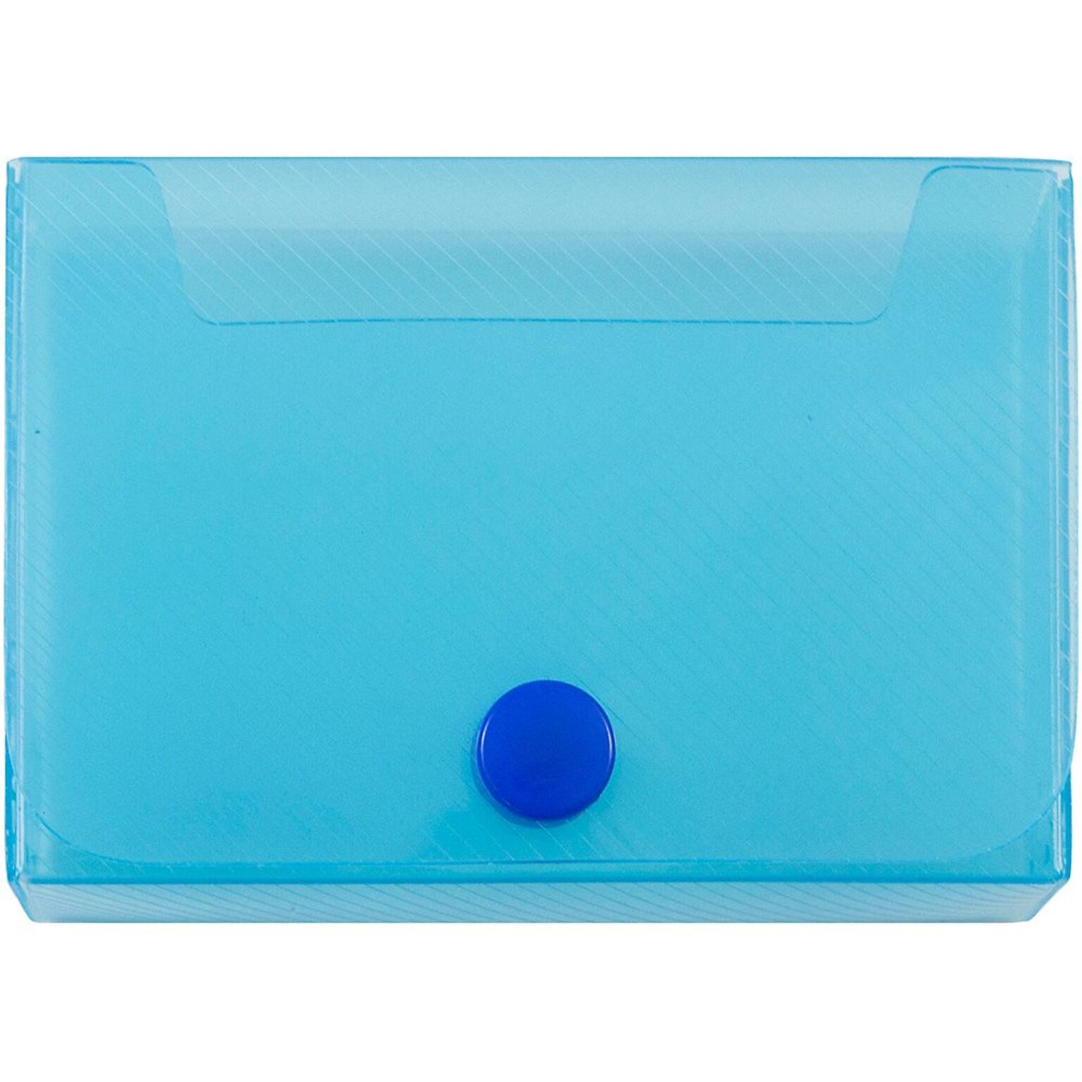 JAM Paper® Large Business Card Holder, 2.25 x 3.25 x 1, Blue, Sold Individually (245232761)