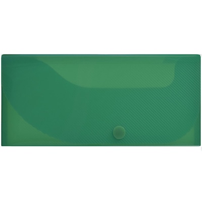 JAM Paper Plastic Pencil Case, Snap Button Pencil Case Box, Dark Green (166532741) | Quill
