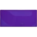 JAM Paper Plastic Pencil Case, Snap Button Pencil Case Box, Purple (166532743)