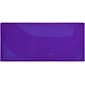 JAM Paper Plastic Pencil Case, Snap Button Pencil Case Box, Purple (166532743)