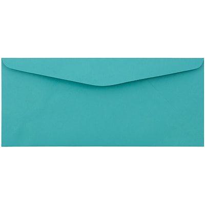 JAM Paper #9 Business Envelope, 3 7/8 x 8 7/8, Sea Blue, 50/Pack (1532901I) | Quill
