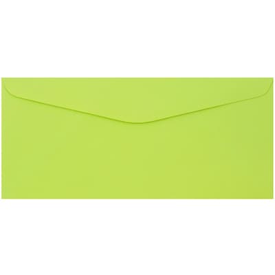 JAM Paper #9 Business Envelope, 3 7/8 x 8 7/8, Ultra Lime Green, 25/Pack (1532898) | Quill