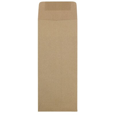 JAM Paper #11 Kraft Policy Business Envelope, 4 1/2 x 10 3/8, Brown Kraft, 50/Pack (2119018855I)