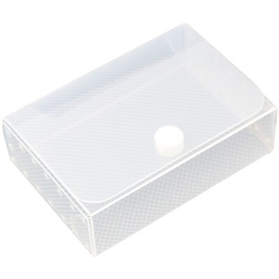 JAM Paper® Large Business Card Holder, 2.25 x 3.25 x 1, Clear, Sold Individually (245232763)