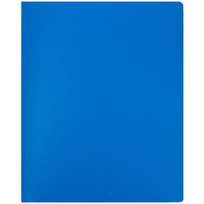 JAM Paper® Heavy Duty Plastic Multi-Pocket Folders, 4 Pocket Organizer, Blue, 2/Pack (389MP4bu)