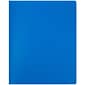 JAM Paper® Heavy Duty Plastic Multi-Pocket Folders, 4 Pocket Organizer, Blue, 2/Pack (389MP4bu)