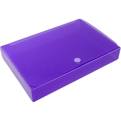 JAM Paper® Plastic Index Card Case, 8 3/8 x 5 3/4 x 1 3/8, Purple, Sold Individually (374032789)