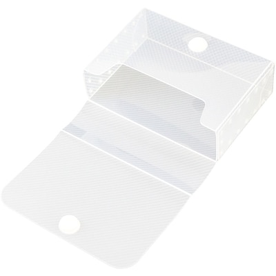 JAM Paper® Large Business Card Holder, 2.25 x 3.25 x 1, Clear, Sold Individually (245232763)