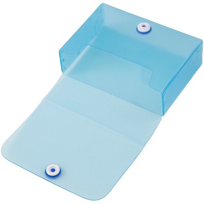 JAM Paper® Large Business Card Holder, 2.25 x 3.25 x 1, Blue, Sold Individually (245232761)