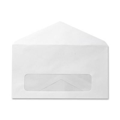 Quill Brand Gummed #6 3/4 Window Envelope, 3 5/8 x 6 1/2, White, 500/Box (45520)