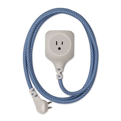 360 Electrical Habitat + USB™ Harmony Collection 6FT Braided Extension Cord with USB Ports, Summer Twilight