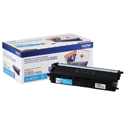 Brother TN433 Black/Cyan/Magenta/Yellow High Yield Toner and DR431CL Drum, 5-Pack