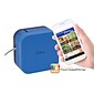 P-touch CUBE Smartphone Dedicated Label Maker with Bluetooth Wireless Technology, Blue