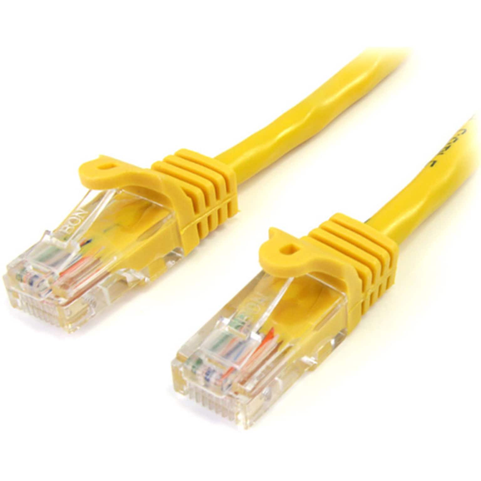 StarTech 25 ft Yellow Snagless Cat5e UTP Patch Cable