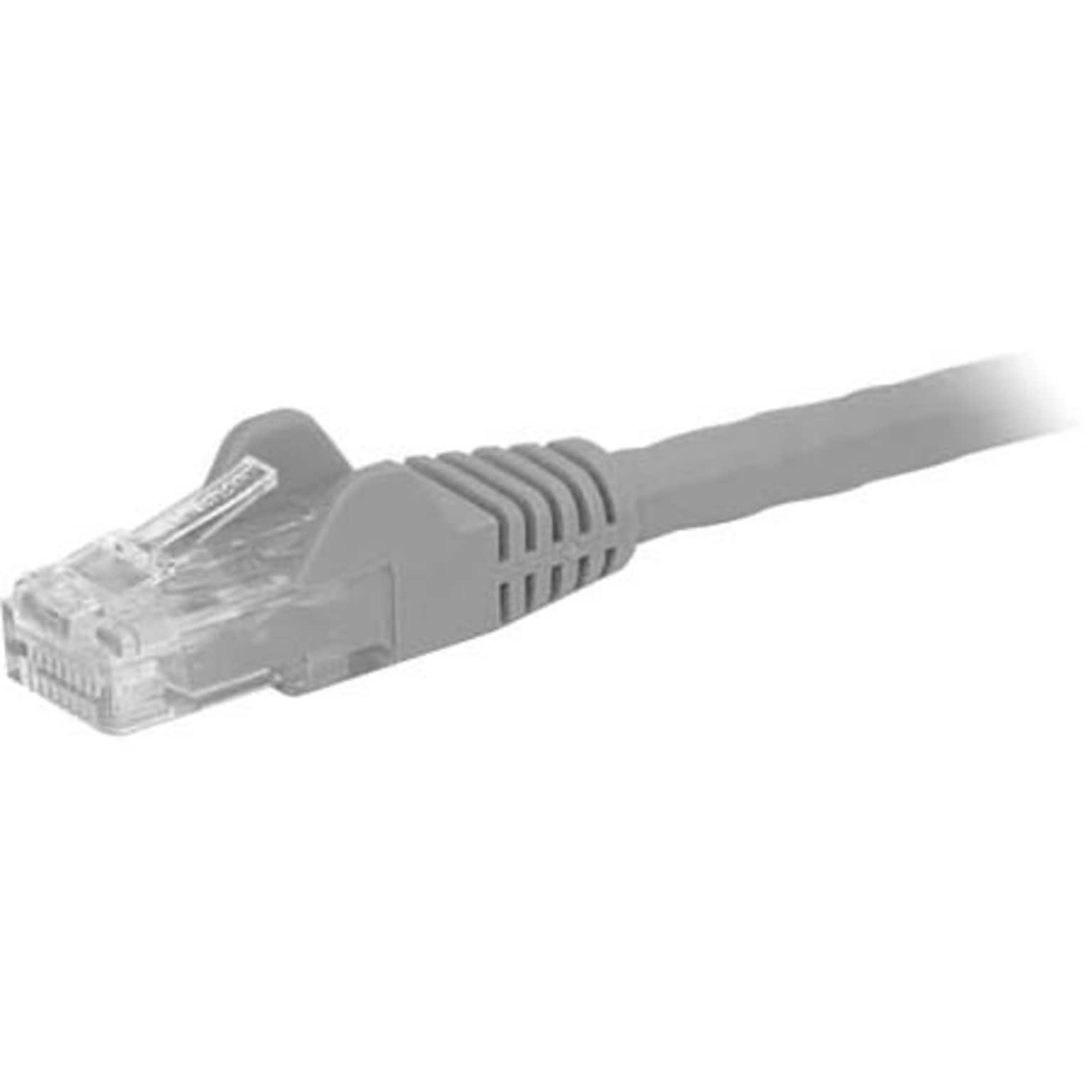 StarTech 6in Gray Cat6 Patch Cable with Snagless RJ45 Connectors, Short Ethernet Cable, 6 inch Cat 6 UTP Cable