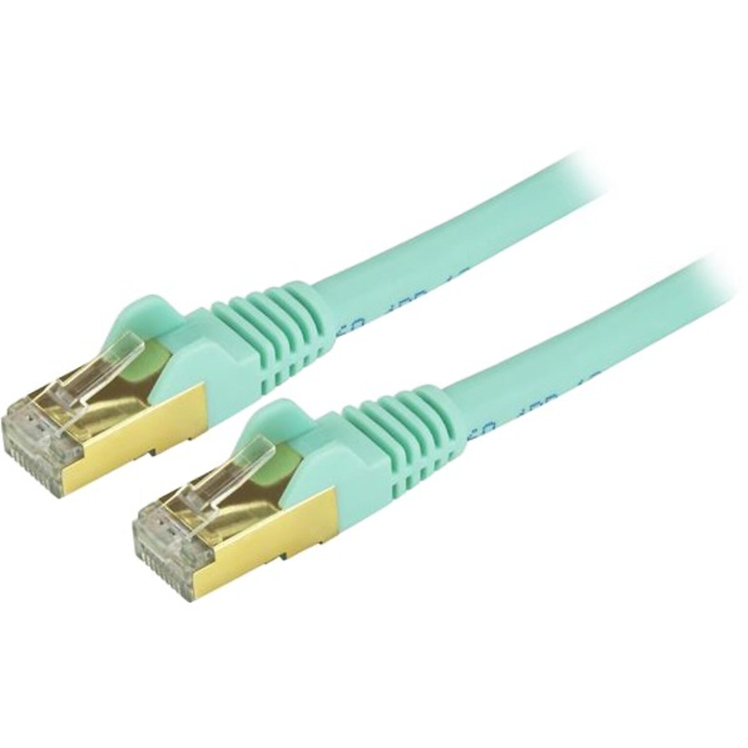 StarTech 25 ft Aqua Cat6a Shielded Patch Cable, Cat6a Ethernet Cable, 25ft Cat 6a STP Cable, Snagless RJ45, Long Ethernet Cord