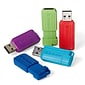 Verbatim 16GB PinStripe USB 2.0 Flash Drive, 5 Pack, Red, Green, Blue, Purple, Teal (99813)