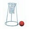 S&S Deluxe Floor Basketball Goal and Ball (W8232)