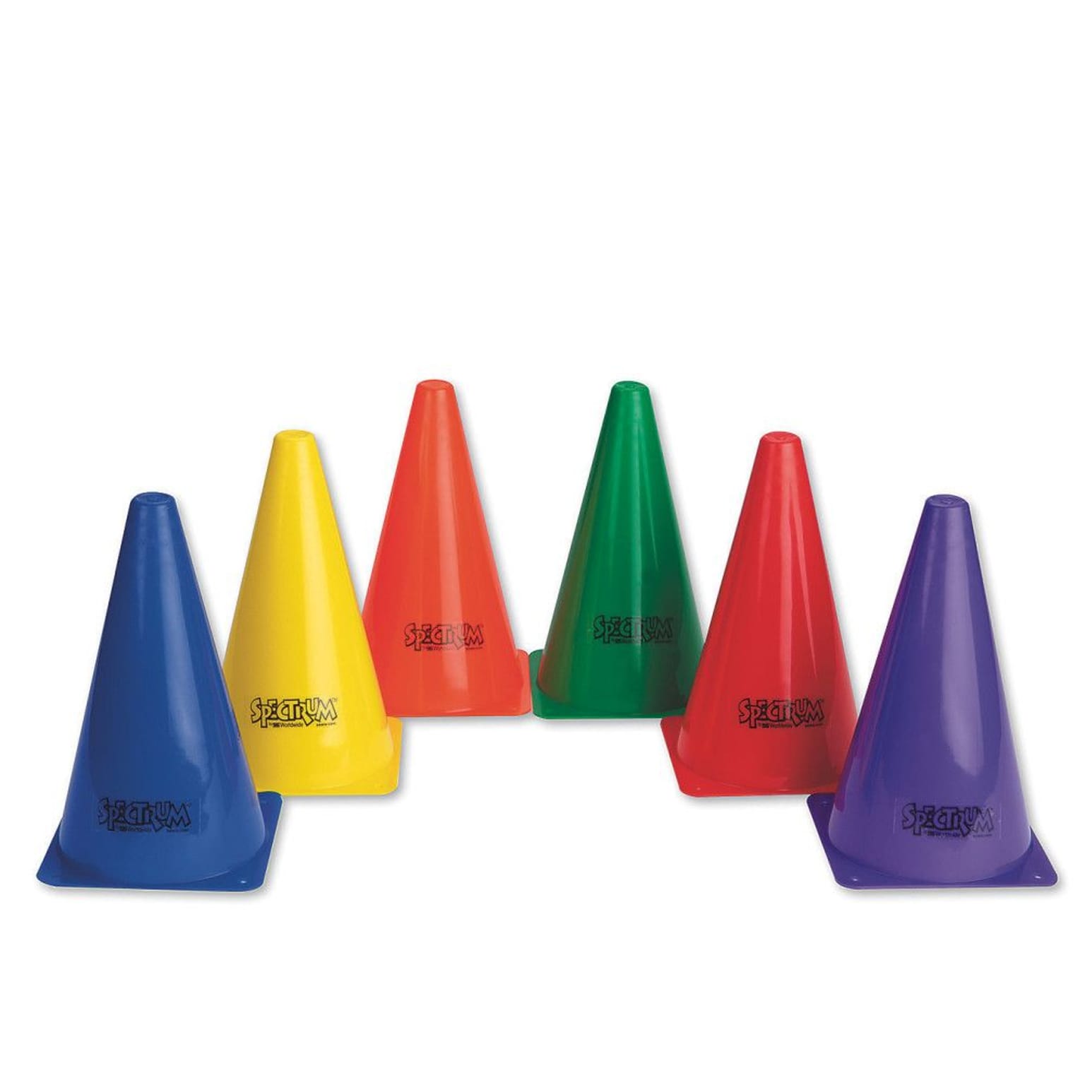 Spectrum™ Cones, 9, Assorted Colors, 6/Pk