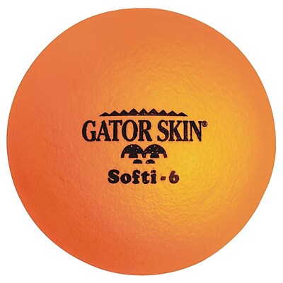 S&S Softi Gator Skin Ball, 6, Neon Orange