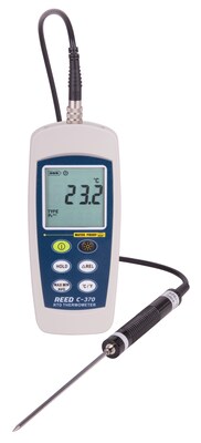 REED C-370 RTD Thermometer, -148 to 572degF (-100 to 300degC), Waterproof (IP67) (C0370)