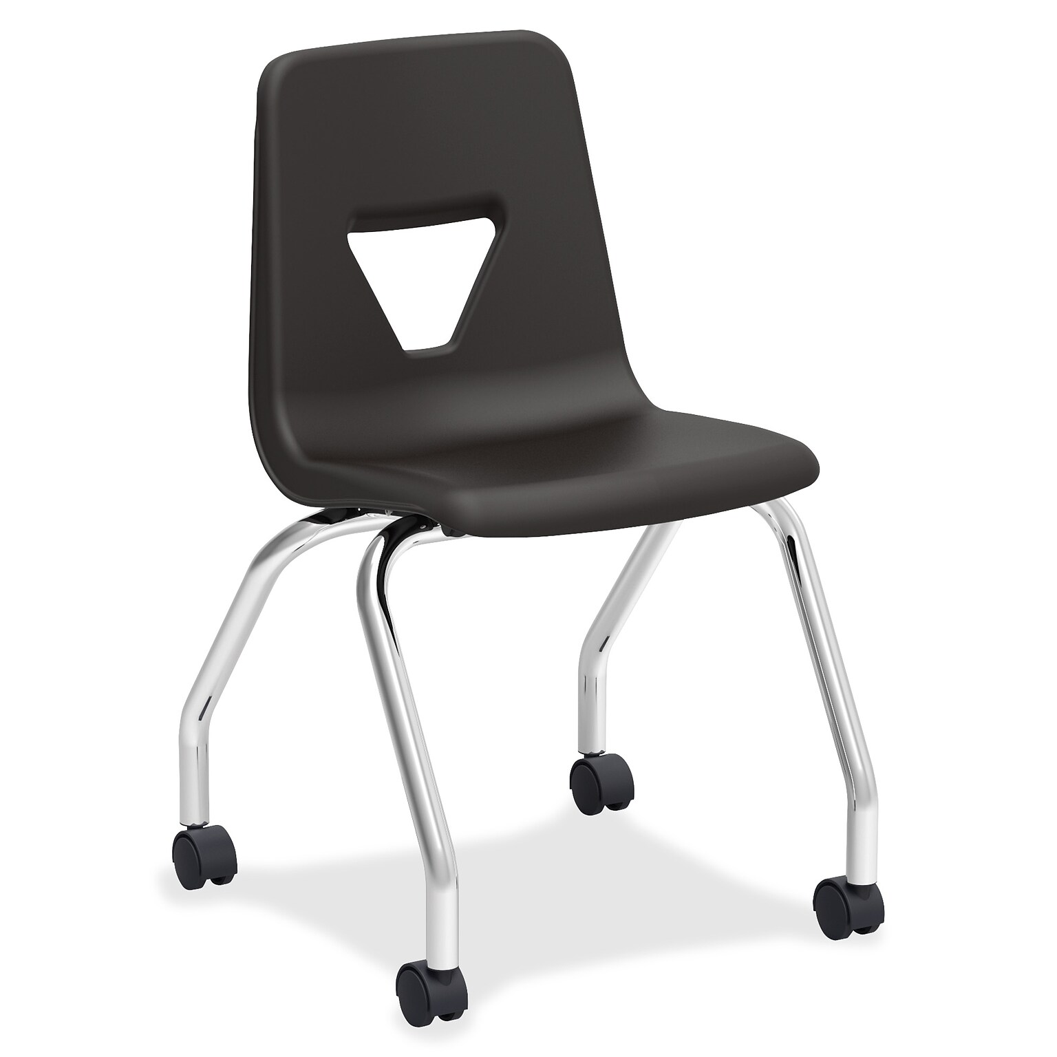 Lorell Classroom Mobile Chair, 18.5W x 21D x 30H, Black (LLR99911)