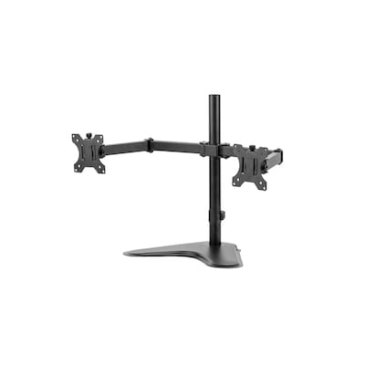 Fellowes Professional Series Free-standing Dual Horizontal Monitor Arm, Up to 27", Black (8043701)