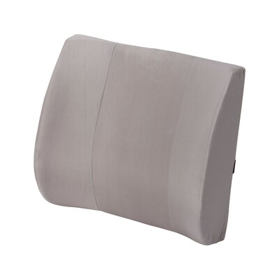 DMI® 14 x 13 Foam Standard Lumbar Cushion With Strap, Polyester/Cotton Cover, Gray