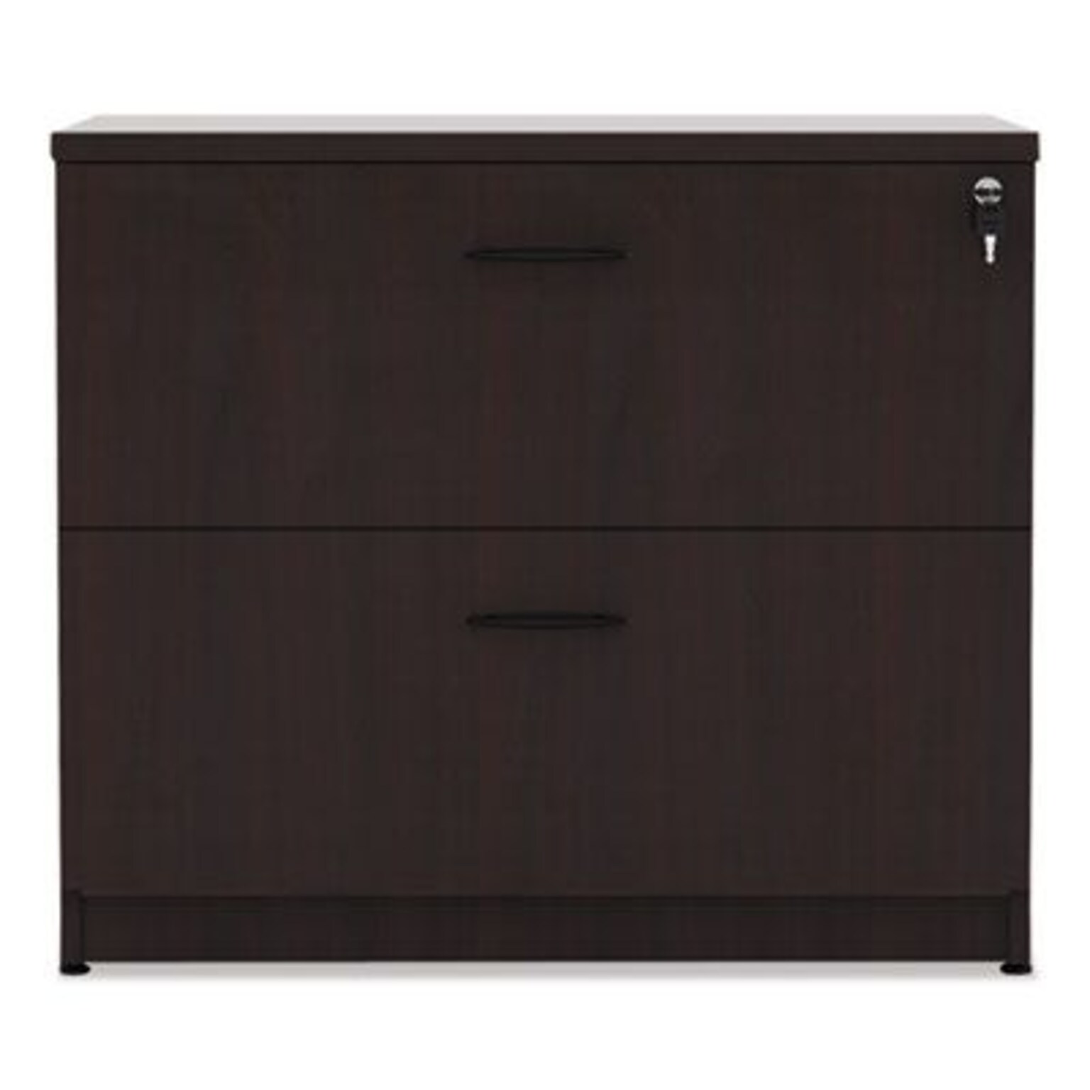 Alera® Valencia Series Executive Suites 2-Drawer Lateral File Cabinet, Mahogany, Legal (VA513622MY)