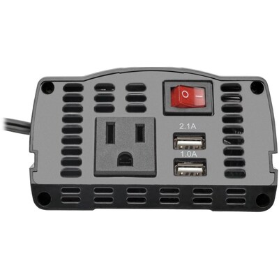Tripp Lite 150W Compact Car Inverter 12V 120V 2-Port USB Charging 1 Outlet