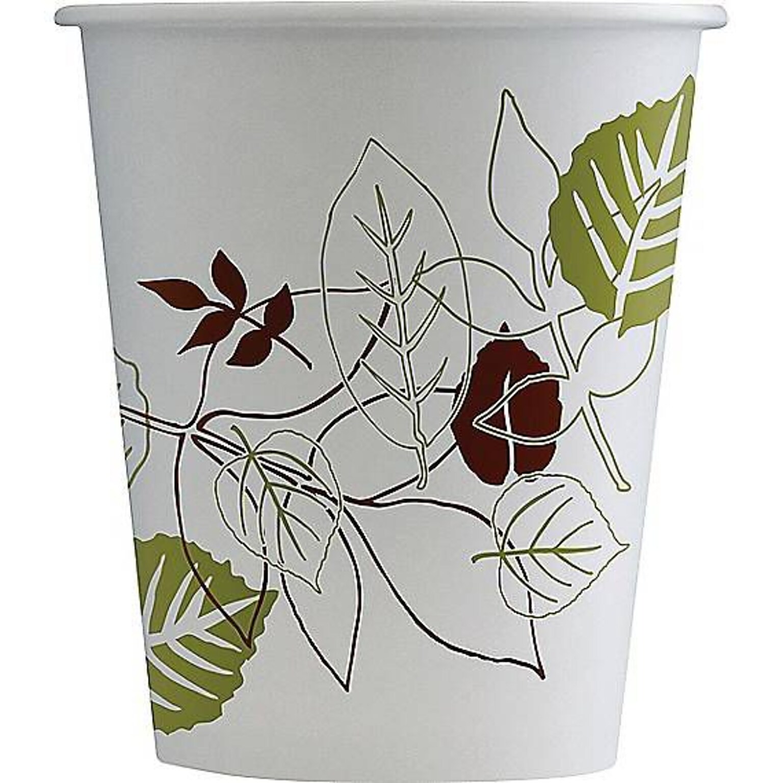 Dixie Pathways Poly Paper Hot Cups, 10 oz., White, 50/Pack (2340PATH)