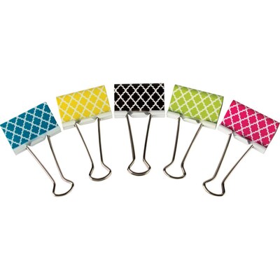Teacher Created Resources Moroccan Large Binder Clips, 5/Ct