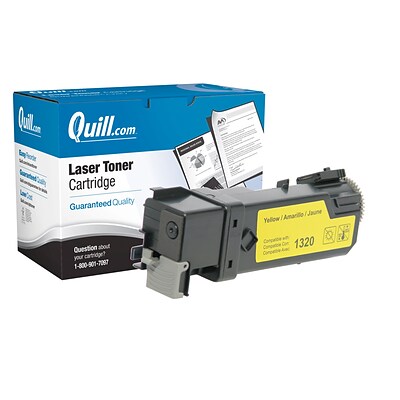 Quill Brand® Compatible Yellow High Yield Toner Cartridge Replacement for Dell 1320C (KU054) (Lifetime Warranty)