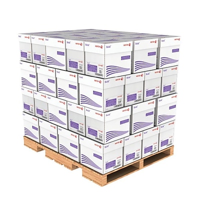 Xerox Bold 8.5 x 11 Bright Laser Paper by the Pallet, 20 lbs., 100 Brightness, 5 Reams/Carton, 80 Cartons/Pallet (3R11030PL)