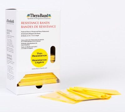Thera-Band® Exercise Bands Thin Dispenser Pack; Yellow/ Thin