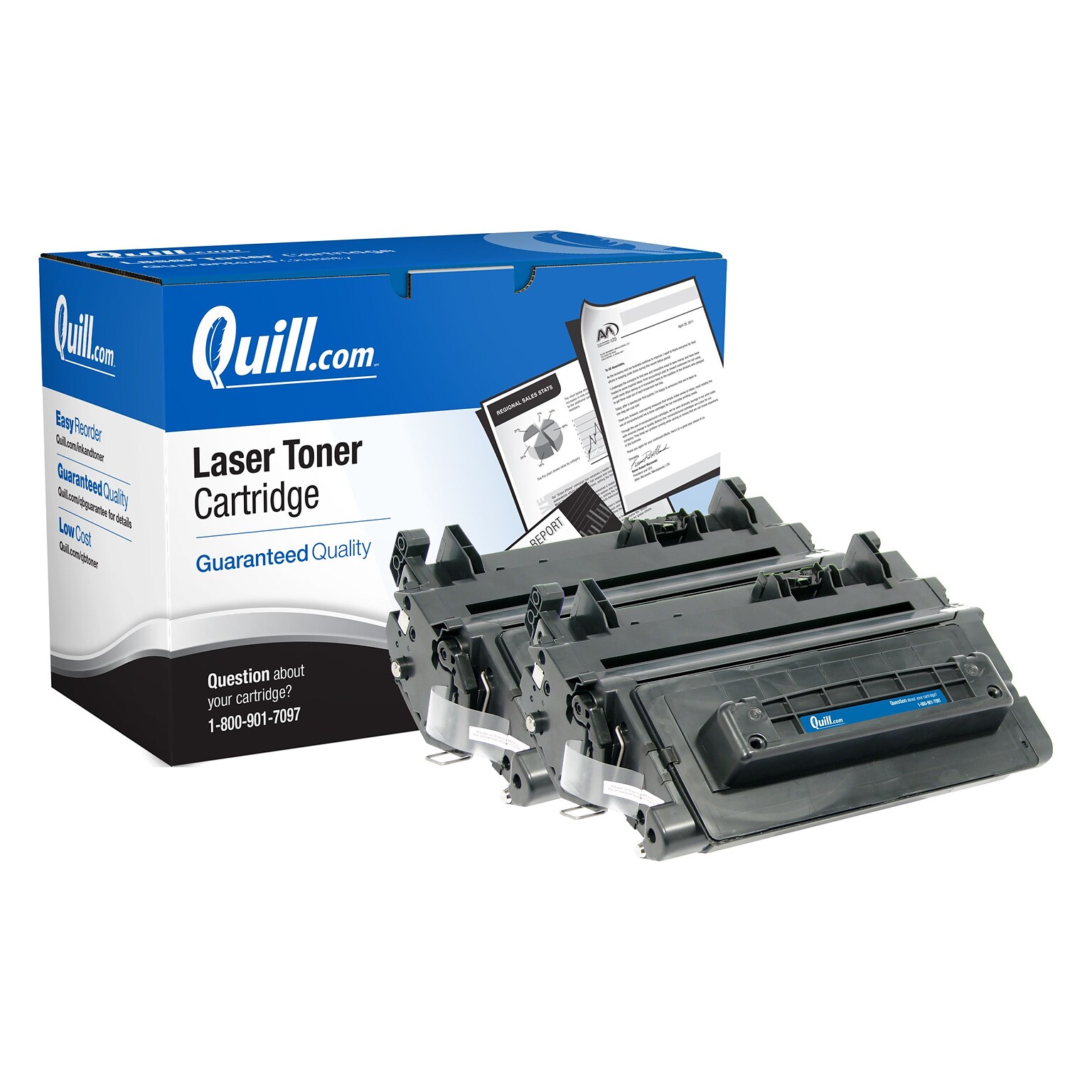 Quill Brand® Remanufactured Black Standard Yield Toner Cartridge Replacement for HP 90A (CE390A), 2/Pack (Lifetime Warranty)