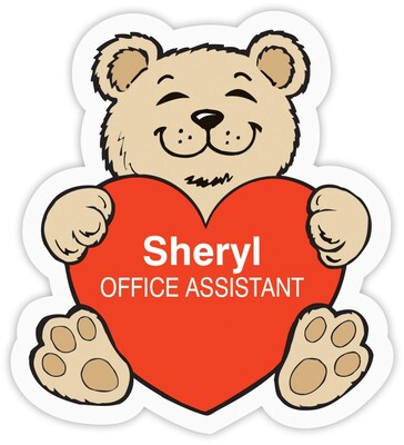 Medical Arts Press® Designer Name Badges; Die-Cut, Teddy Bear