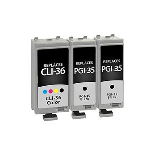Quill Brand® Remanufactured Black/Tri-Color Standard Yield Ink Cartridge Replacement for Canon PGI-3