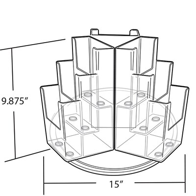 Azar Displays Acrylic Brochure Holder Trifold (250810)