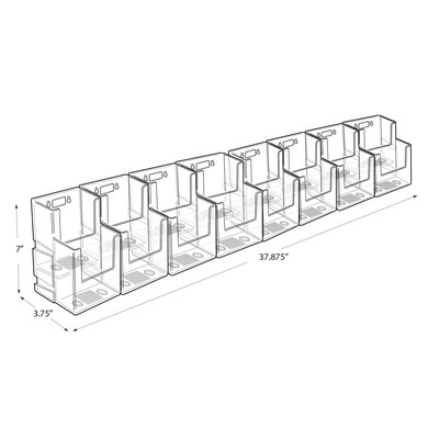 Azar Displays Two-Tiered Tri-Fold Brochure Counter Holder, Clear, Acrylic (252816)