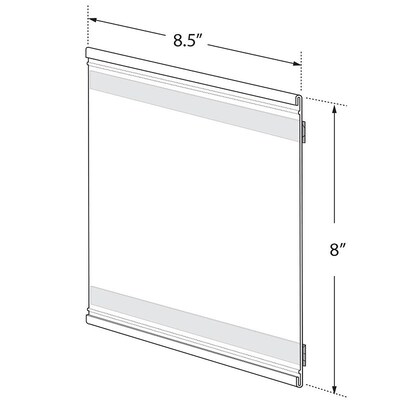 Azar Displays Plastic Nameplate, 8.5W x 8H, 10/PK (199628)