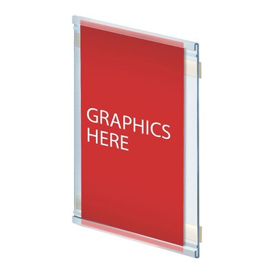 Azar Nameplate Holder, 6" x 7", Wall Mounted, Clear Plastic, 10/Pack (AZA199627)