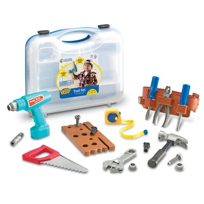 Pretend & Play Work Belt Tools, 12 x 14 x 3-1/2 carrying case, Set of 20