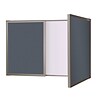 Ghent VisuALL PC Whiteboard Cabinet with Fabric Bulletin Board Exterior Doors, Aluminum, 24 x 36 (