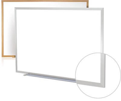 Ghent Non-Magnetic Whiteboard with Aluminum Frame, 4"H x 6"W (M2-46-4)