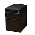 20 File Cabinet with  Seat and Wheels, 2 Drawers, Black