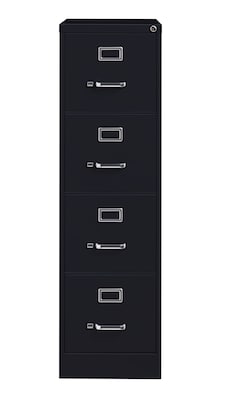 4-Drawer Vertical File Cabinet, Letter-Size, Black, 22 Deep (17892)