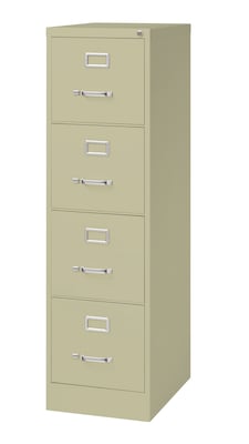 4-Drawer Vertical File Cabinet, Letter-Size, Putty, 22 Deep (17891)