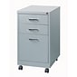 3-Drawer Metal File Cabinet, Platinum, 19" Deep (21027)